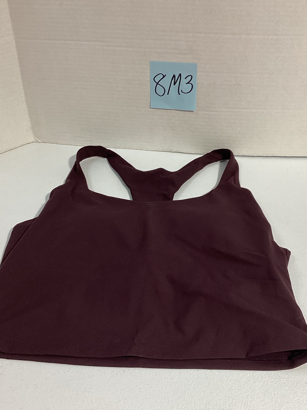 Fabletics Oxblood Racerback Sports Bra Crop